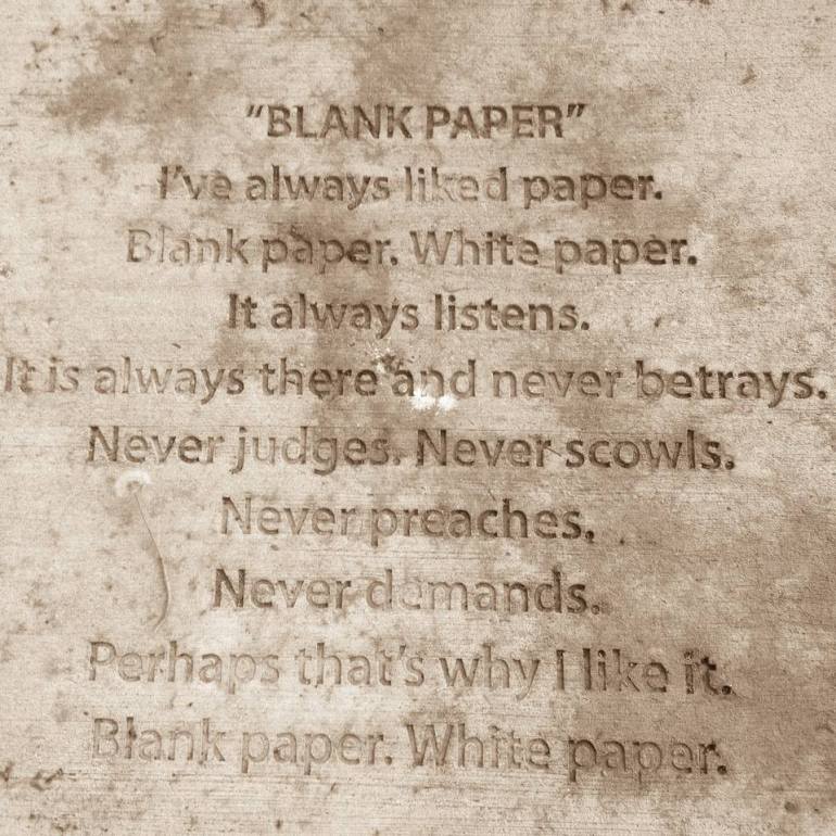 blank paper american poet